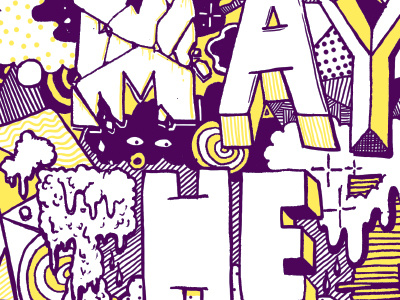 The Mind May Be The Most Creative Tool detail drawing pattern risograph typography