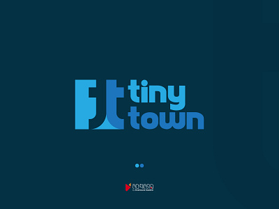 Tiny Town baby blue branding color design graphic design icon logo modern symbol t logo tiny town typography vector