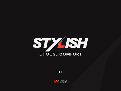 Stylish black branding business color comfort design footwear graphic design icon logo red shoe white