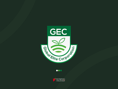 GEC | Global Elite Corporation badge brand branding color corporation design elite graphic design green grey icon logo medicine monogram service shape logo symbol vector white