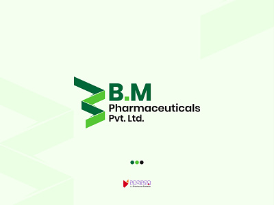 B.M Pharmaceuticals Pvt. Ltd. black brand branding color design graphic design green icon logo medicine logo pharmacy logo symbolic vector