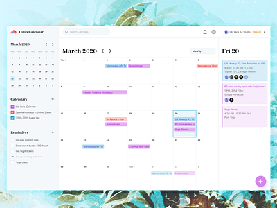 Calendar Scheduling, Events, Collaboration Tools