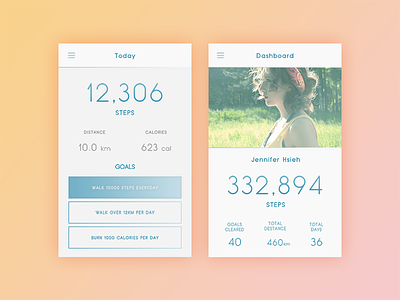 Fitness Tracking App | Daily UI Challenge