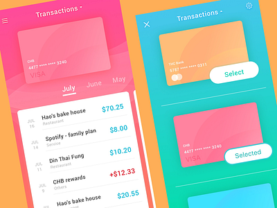 Transaction history / financial app 💳