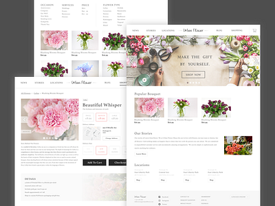 E-commerce website template for flower shop