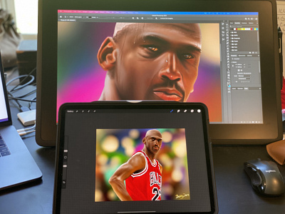 Michael Jordan art design digital art digital painting graphic design illustration ipad photoshop procreate raster wacom