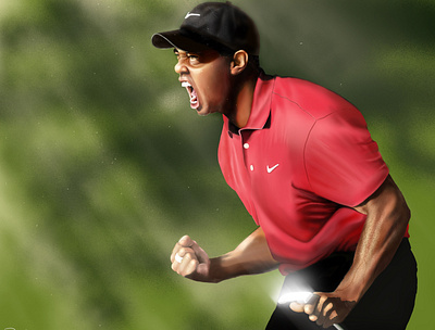 Tiger Woods art design digital art graphic design illustration procreate