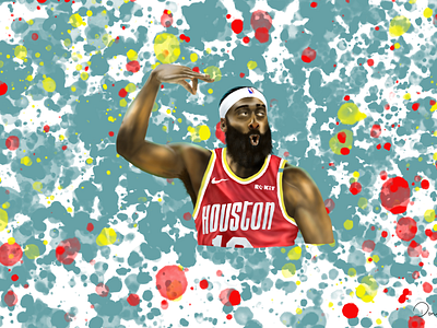 James Harden Digital Painting art basketball design digital art digital painting graphic design houston rockets illustration nba painting phptoshop raster