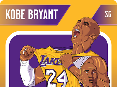 Kobe Bryant Card art basketball design digital art figma graphic design illustration kobe lakers procreate vector