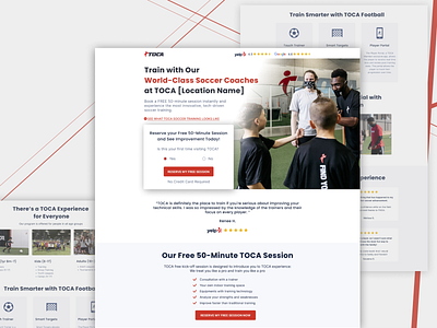 TOCA Football | Demo Landing Page app branding crodesign design graphic design klientboost landingpage ui ux
