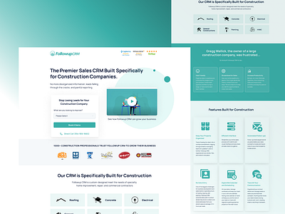 FollowupCRM Landing Page Design