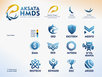 Aksata HMDS Logo branding design graphic design logo vector