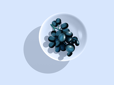 Just Grapes blue design gradient grape illustration shadow vector