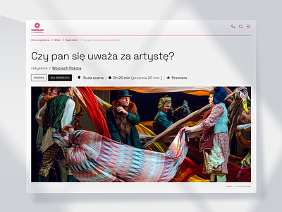 Silesian Theatre - Website article branding culture design theatre typography ui