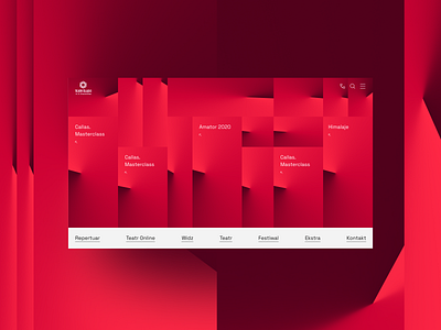 Silesian Theatre - Home Page branding design gradient home iteoteam red theatre ui vector website 插图