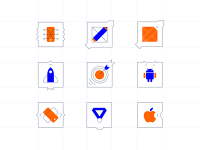 Iteo service icon set