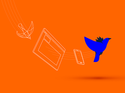 Where visions go digital 💙 app bird desktop id illustration iteo iteoteam