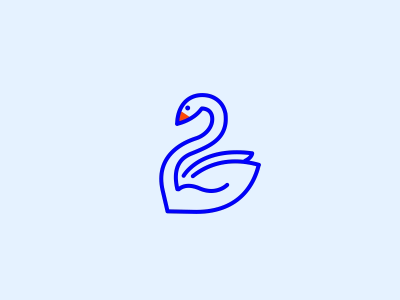 How to draw a swan? animal animation bird gif linear motion shape swan