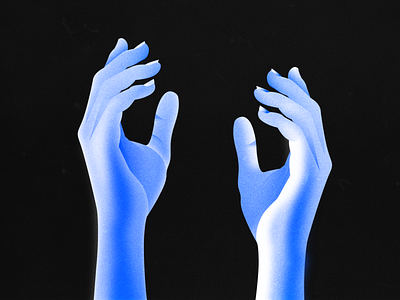 Hands blue gardient gradients hand hands illustration