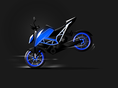 Biking blue design gradient illustration motor motorbike motorcycle sport vector 插图