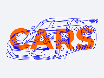 FAST 🏎 blue branding car design fast illustration iteo iteoteam linear oneline vector 插图