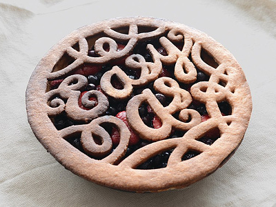 Easy As.. baking lettering pie type typography