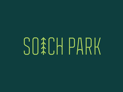 Park logo base recreation branding country design garden graphic design green grove lettering logo logotype mark park spruce squere tree typography