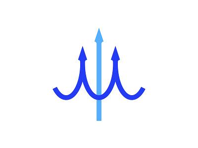 Trident mark | letter "M" branding design graphic design identity letter m logo logotype marine mark merman nep ocean poseidon sea seafood trident wave