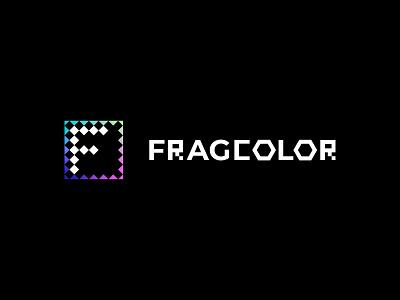 Fragcolor logo | gaming engine branding color design ecosystem engine fragments game gaming geometric gradient graphic design letter f lettering logo logotype mark module piece shape typography