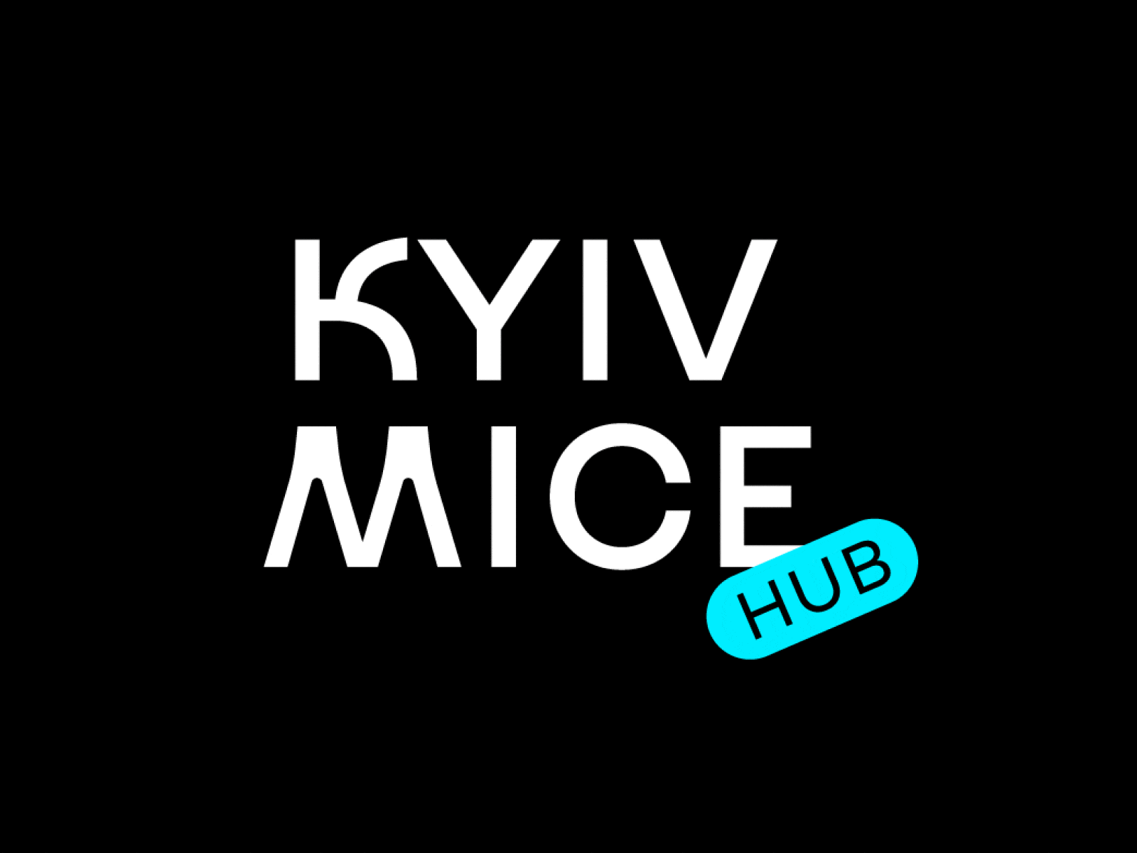 Kyiv MICE hub logo animation business conference culture department event graphic design historical hub information platform kyiv logo logotype mark meeting motion graphics promotion tourism travel typography