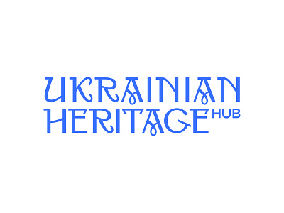 Ukrainian heritage hub custom logo branding cultural custom letter font graphic design heritage historical hub identity lettering logo logotype typography ukraine