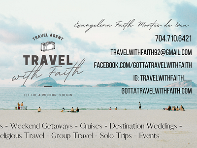 Travel with Faith Business Card branding content design graphic design logo typography