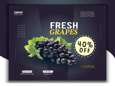 Social Media Poster branding design fresh fruits graphic design poster social media desing typography vector