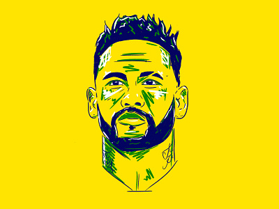 Neymar Jr art football graffiti art illustration mockup streetart