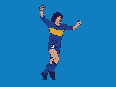 Diego argentina boca colour design football illustration illustrator maradona