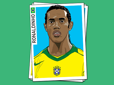 Ronaldinho brasil football illustration illustrator ronaldinho sport