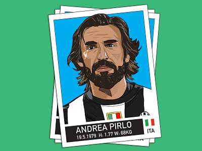 Pirlo colour design football illustration italy juventus nike pirlo sport