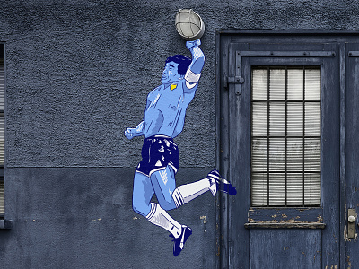 Hand of God argentina design football graffiti hand of god illustration maradona puma sport streetart world cup