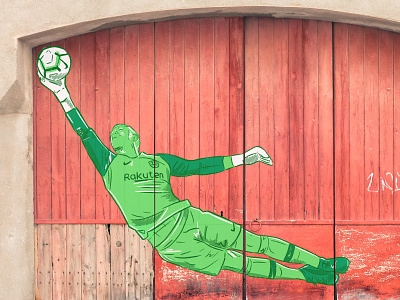 Ter Stegen barcelona design football graffiti illustration nike sport streetart