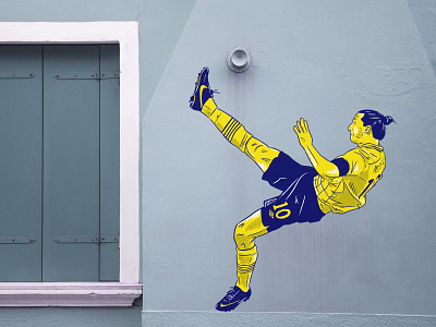 Ibrahimović colour design football graffiti illustration nike sport streetart sweden zlatan