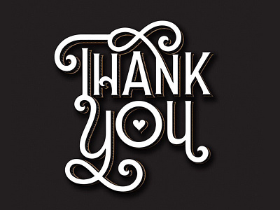 Thank you calligraphy font lettering thank you type typography