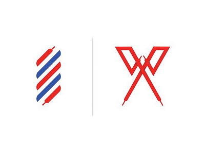 Sneaker x Barber logo barbers footwear hair icon logo mark print sneaker