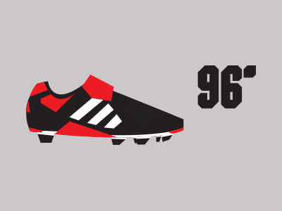 Predator 96' adidas boot colour footwear illustration minimal shapes sport vector