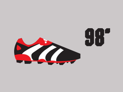 Predator 98' adidas boot colour footwear illustration minimal shapes sport vector
