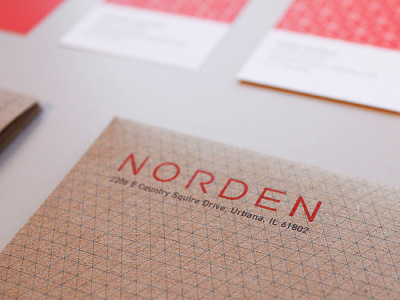 Norden branding identity logo pattern stationary