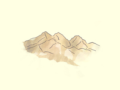 Mountains - Style Frame WIP and animation art design line maps mazes motion mountains watercolor