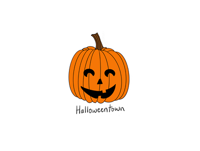 halloweentown sticker design graphic design icon illustration logo