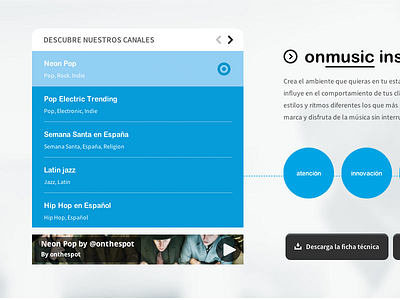 Mixcloud Playlist Player - Telefónica onthespot digital signage mixcloud music music lab musica onthespot player reproductor telefonica ui ux