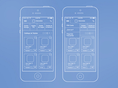 PSN Cards UX app ia id information architecture interaction interaction design ui user experience ux wireframe wireframes workflow