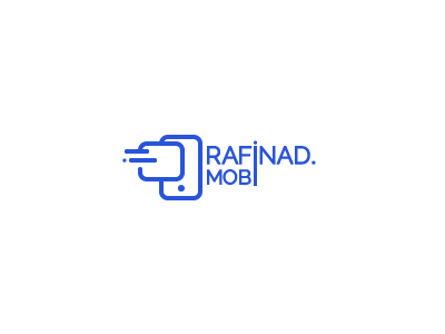 Rafinad.mobi advertisement banner branding company flat illustration iphone logo marketing mobile outline
